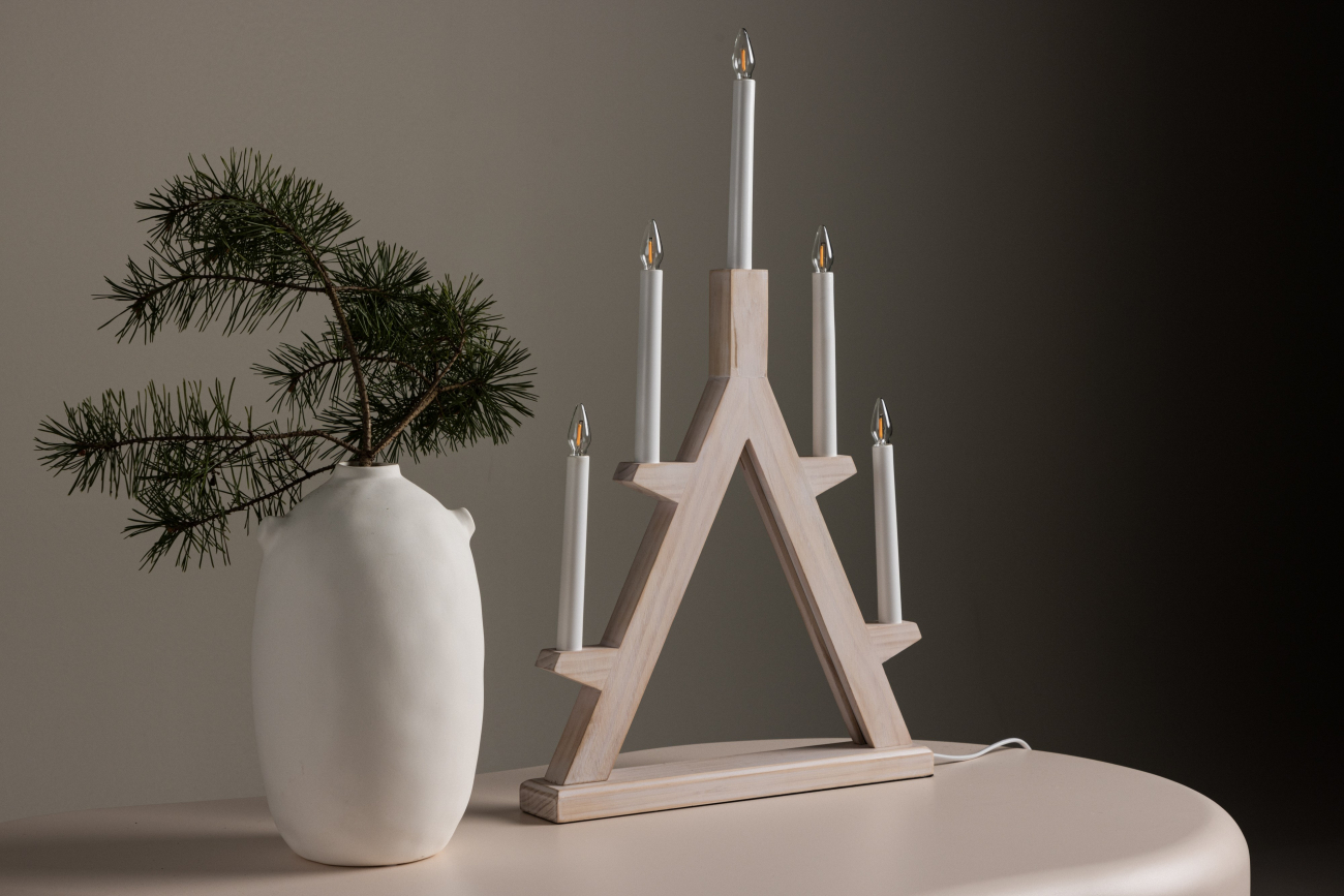 Candelabro dell'Avvento 'Tallmo' - Bianco