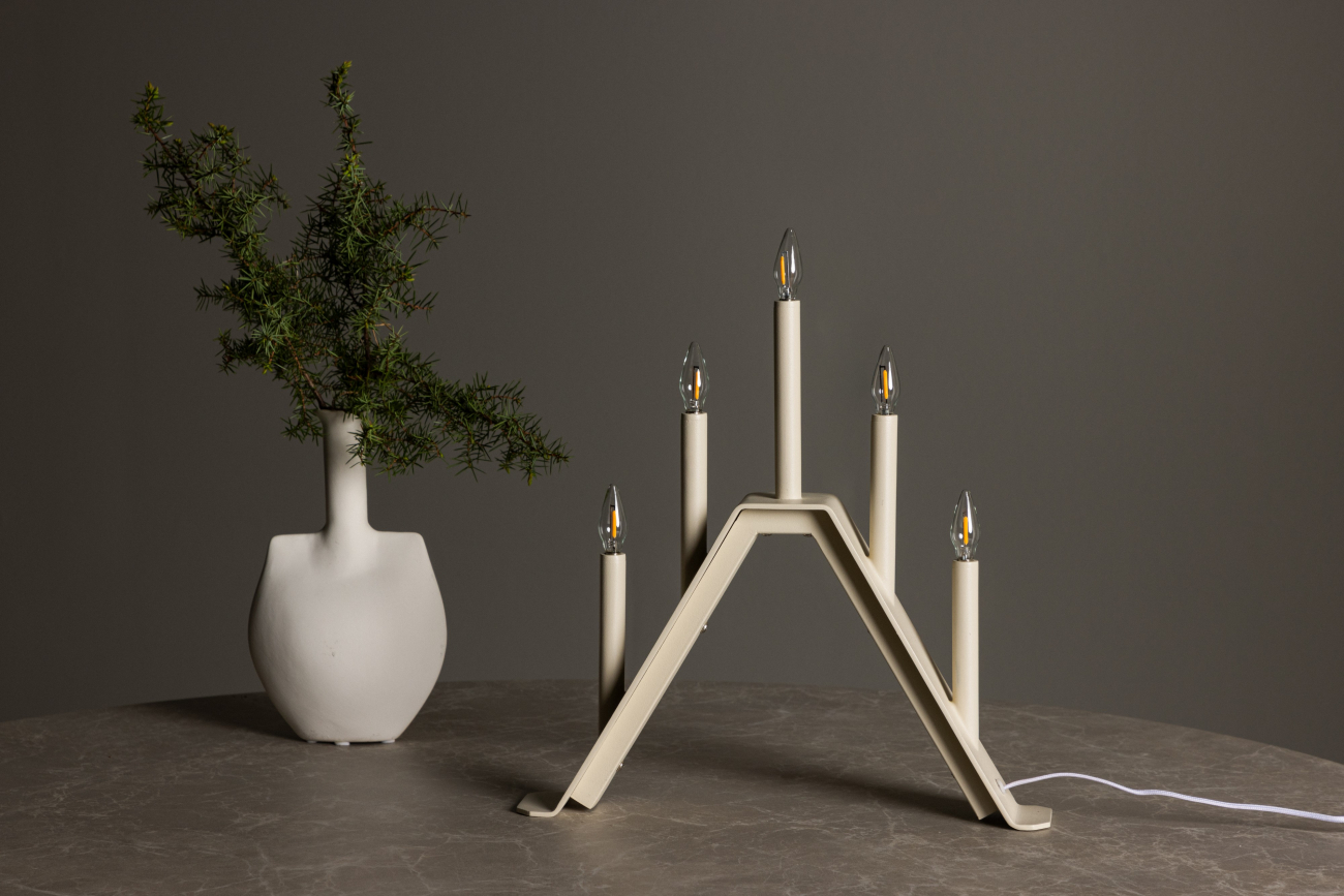 Candelabro dell'Avvento 'Norrlund' - Beige