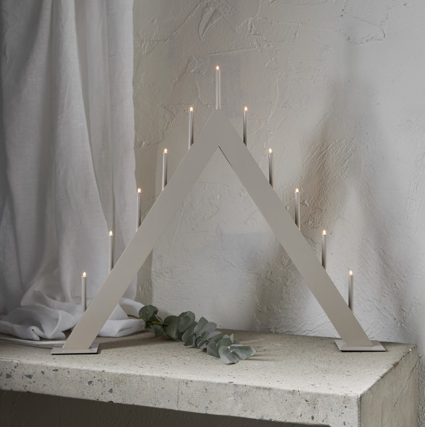 Candelabro dell'Avvento 'Buzz' 50cm - Beige