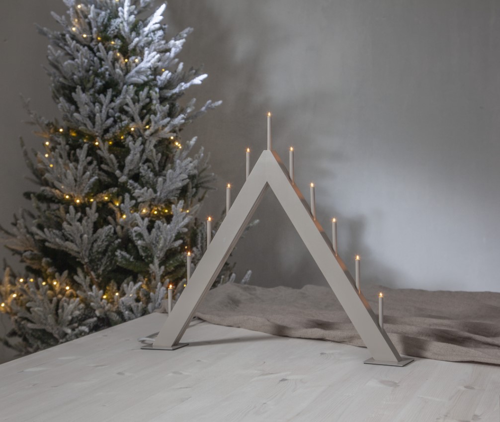 Candelabro dell'Avvento 'Buzz' 50cm - Beige