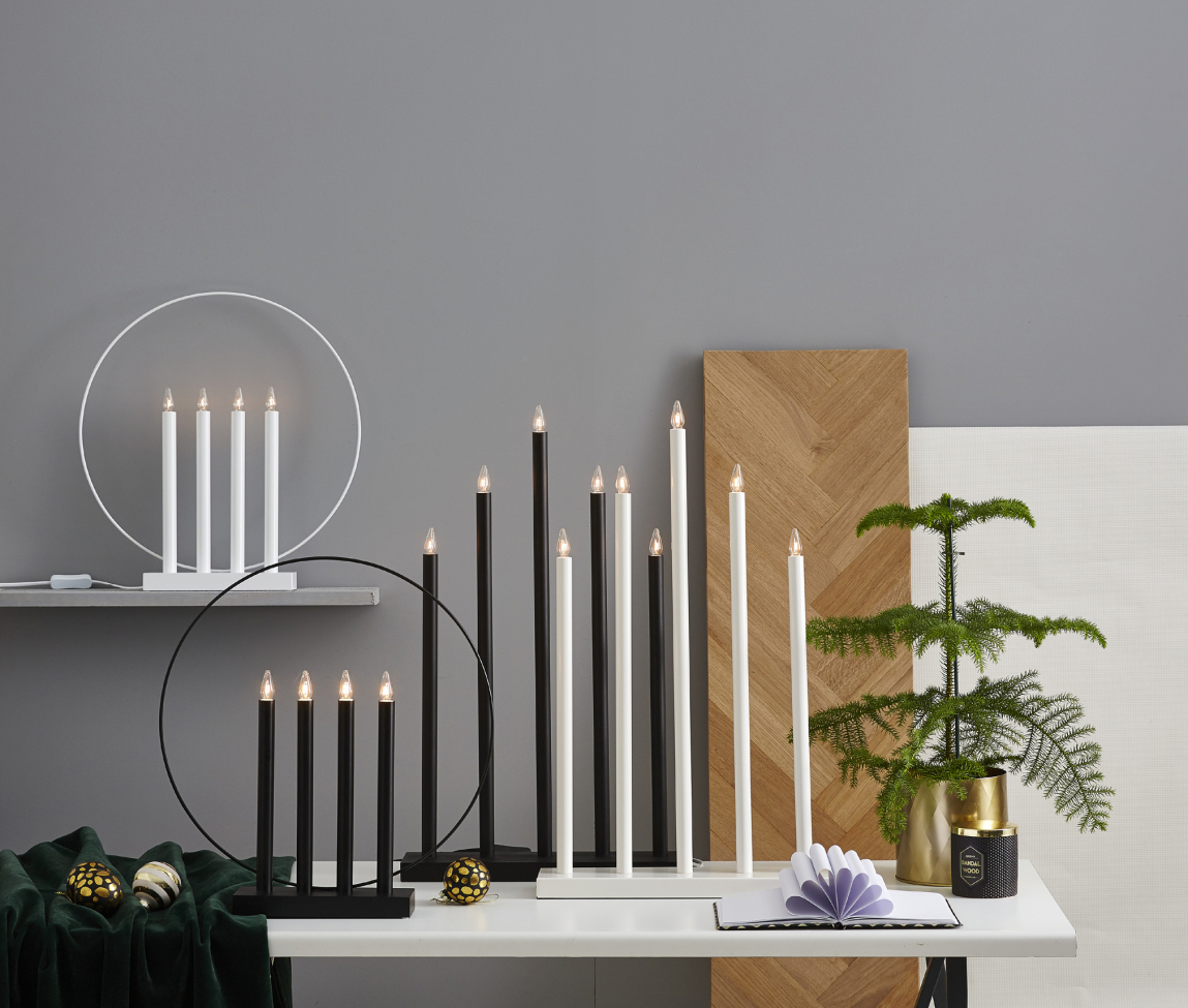 Candelabro dell'Avvento 'Holy' 5 Lampade - Bianco