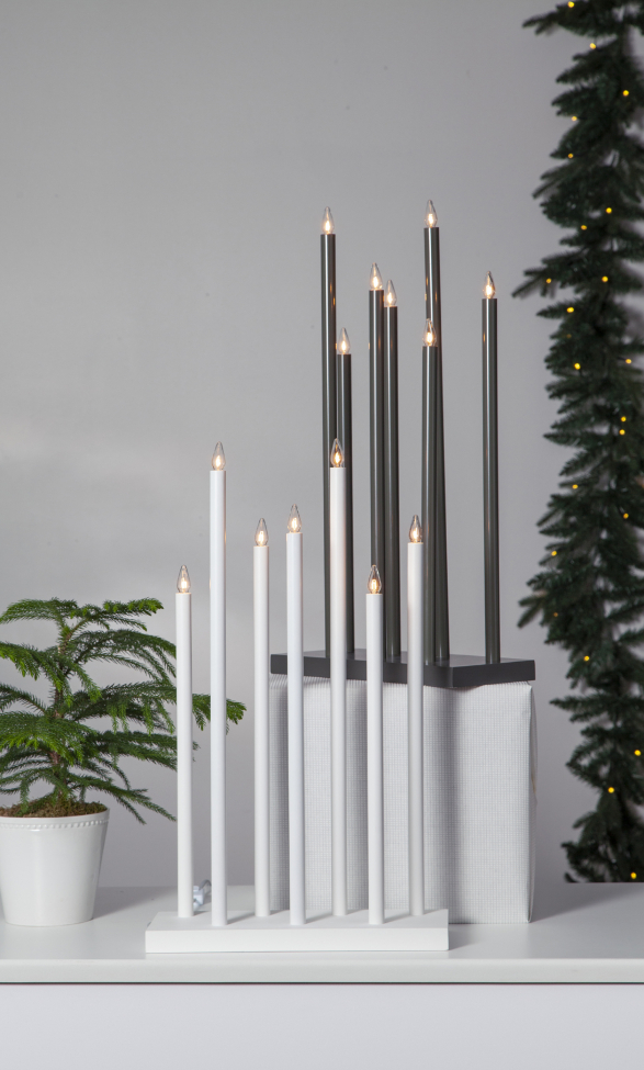 Candelabro d'Avvento 'Holy' 7 Lampade - Bianco