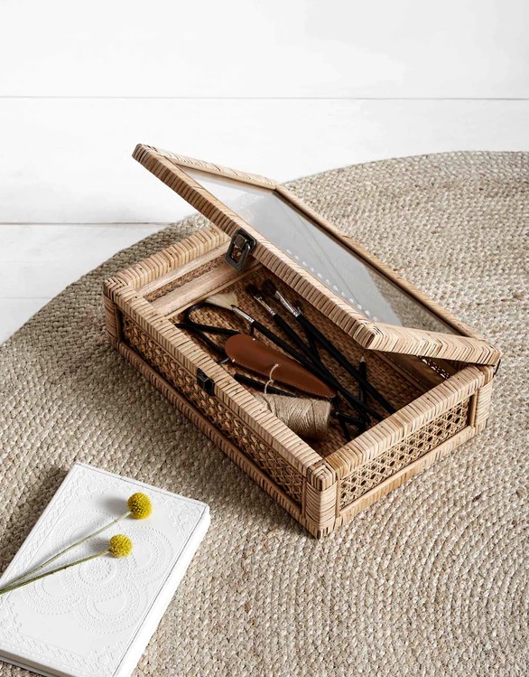 Scatola di stoccaggio 'Wickerwork' - Naturale