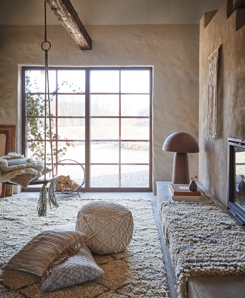 Lampada da tavolo 'Fungi L' - Marrone