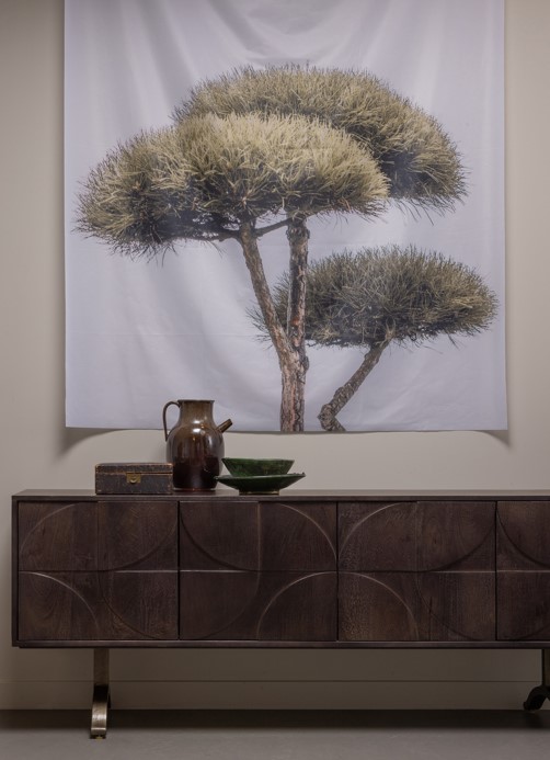 Tavolino laterale 'Draw' - Legno di mango