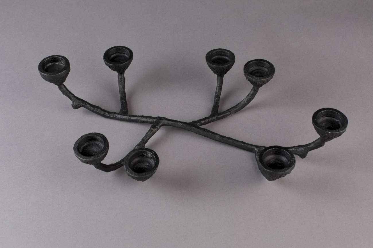 Portacandele 'Sento' - Nero