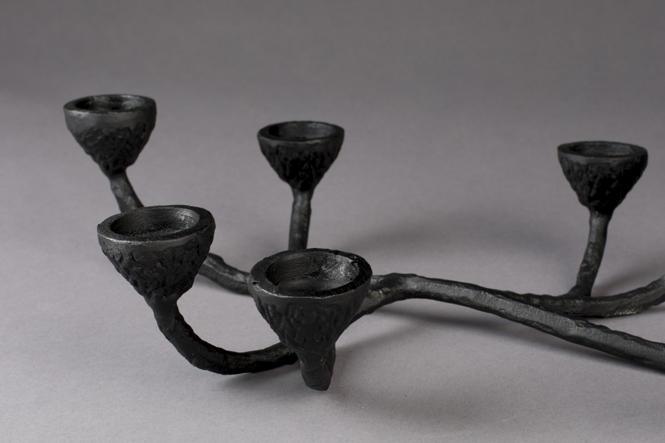 Portacandele 'Sento' - Nero