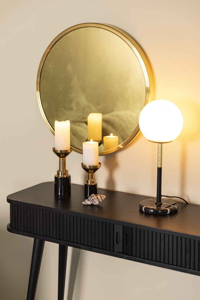 Portacandele 'Glam' - Nero