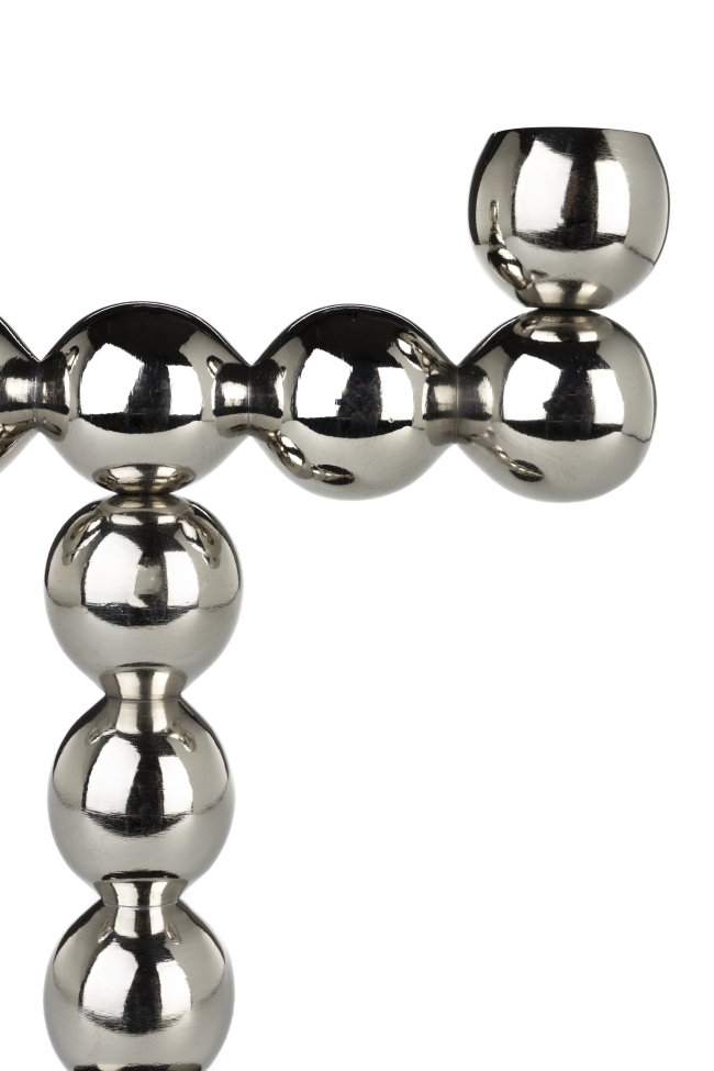 Portacandele 'Bubbles' - Argento