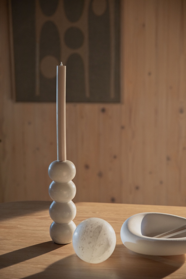 Portacandele 'Rome' - Bianco