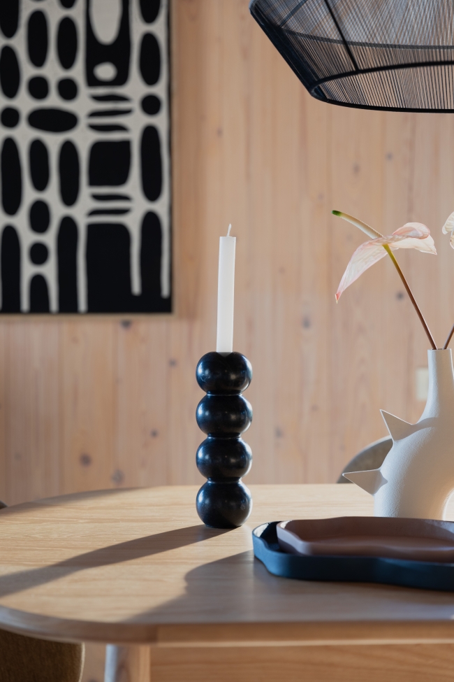 Portacandele 'Rome' - Nero