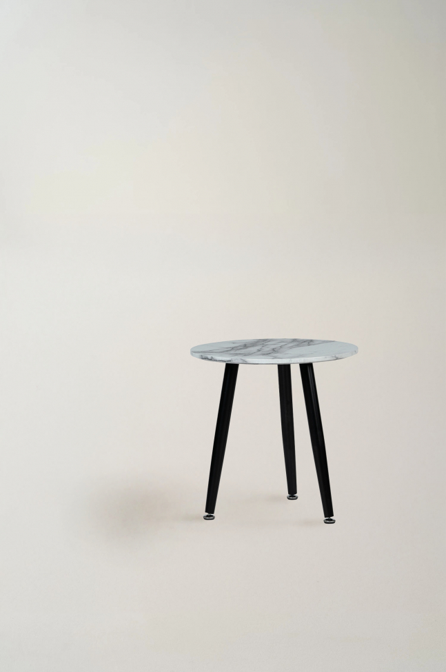 Tavolino da caffè 'Marbleous' - Bianco/Nero