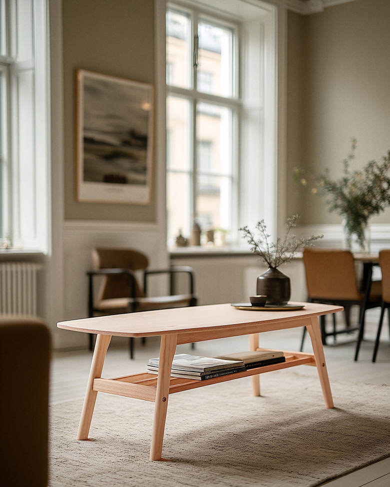 Tavolino da caffè 'Créme' - Naturale