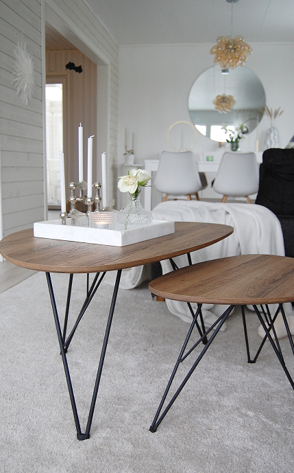 Tavolino da caffè 'Twin' 2 pezzi - Naturale