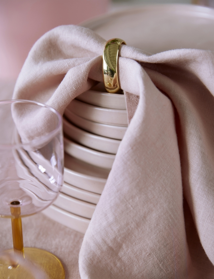 Anello per serviette 'Monaco' Rotondo 4cm 4-pack - Ottone