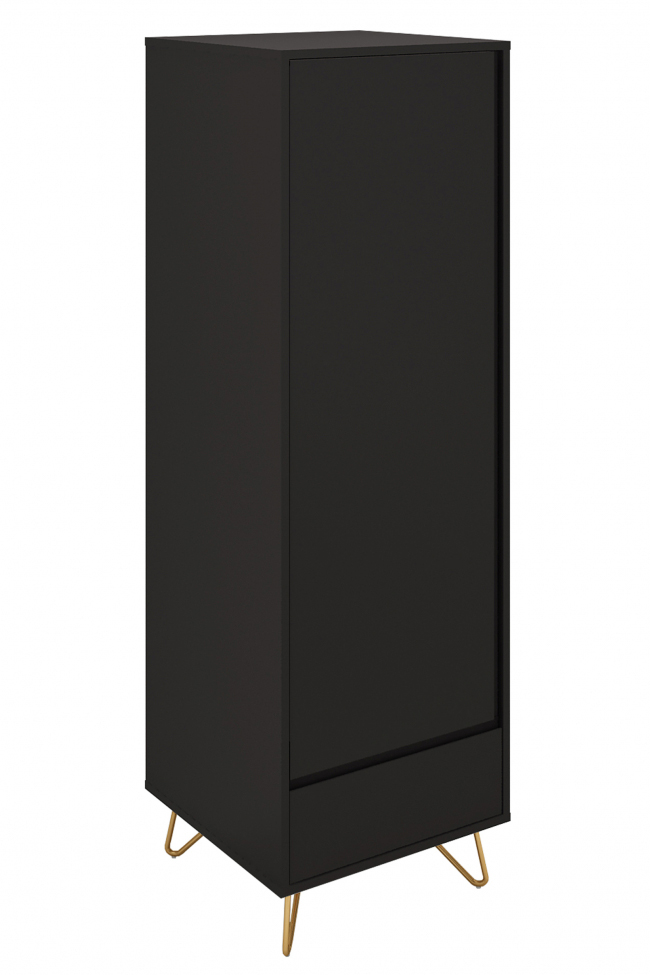 Armadio 'Elle' - Nero/Ottone
