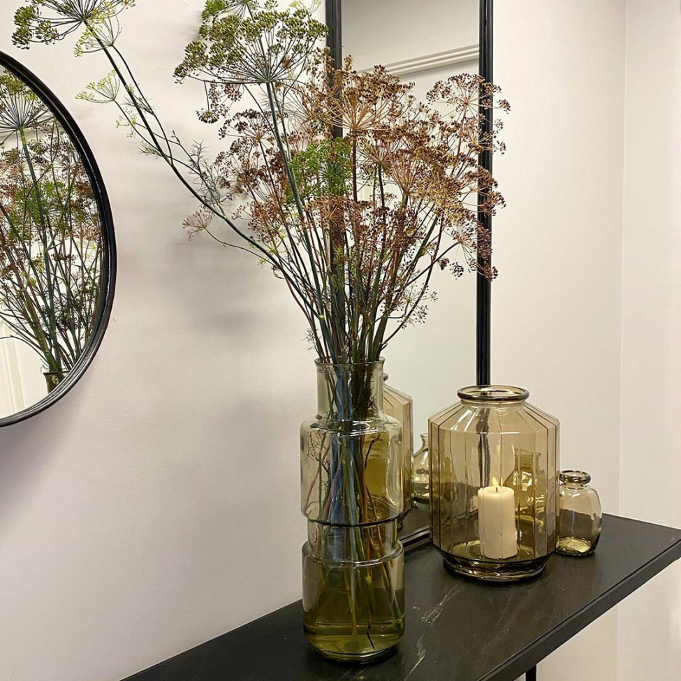 Vaso di vetro 'Clooney' - Beige