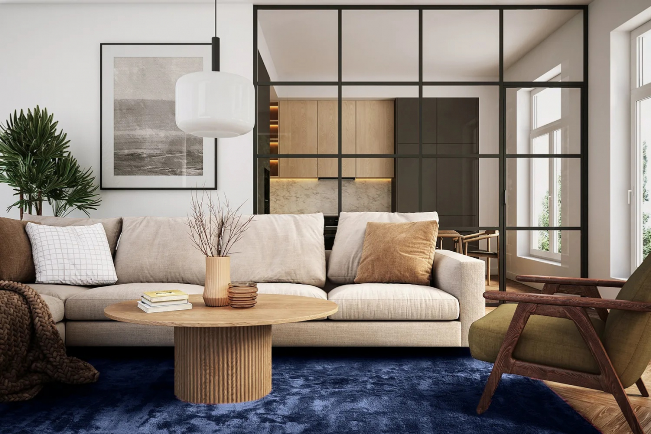 Tappeto a pelo lungo 'Aranga Super Soft' - Blu scuro