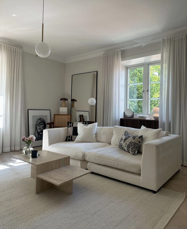 Tappeto in lana 'Coastal' - Crema