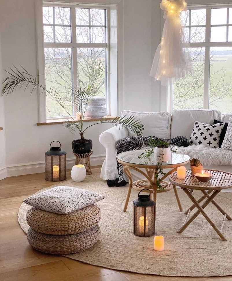 Tappeto rotondo in iuta 'Flätan'