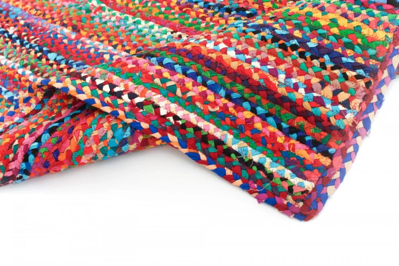 Tappeto di stracci 'Flätan' - Multicolore