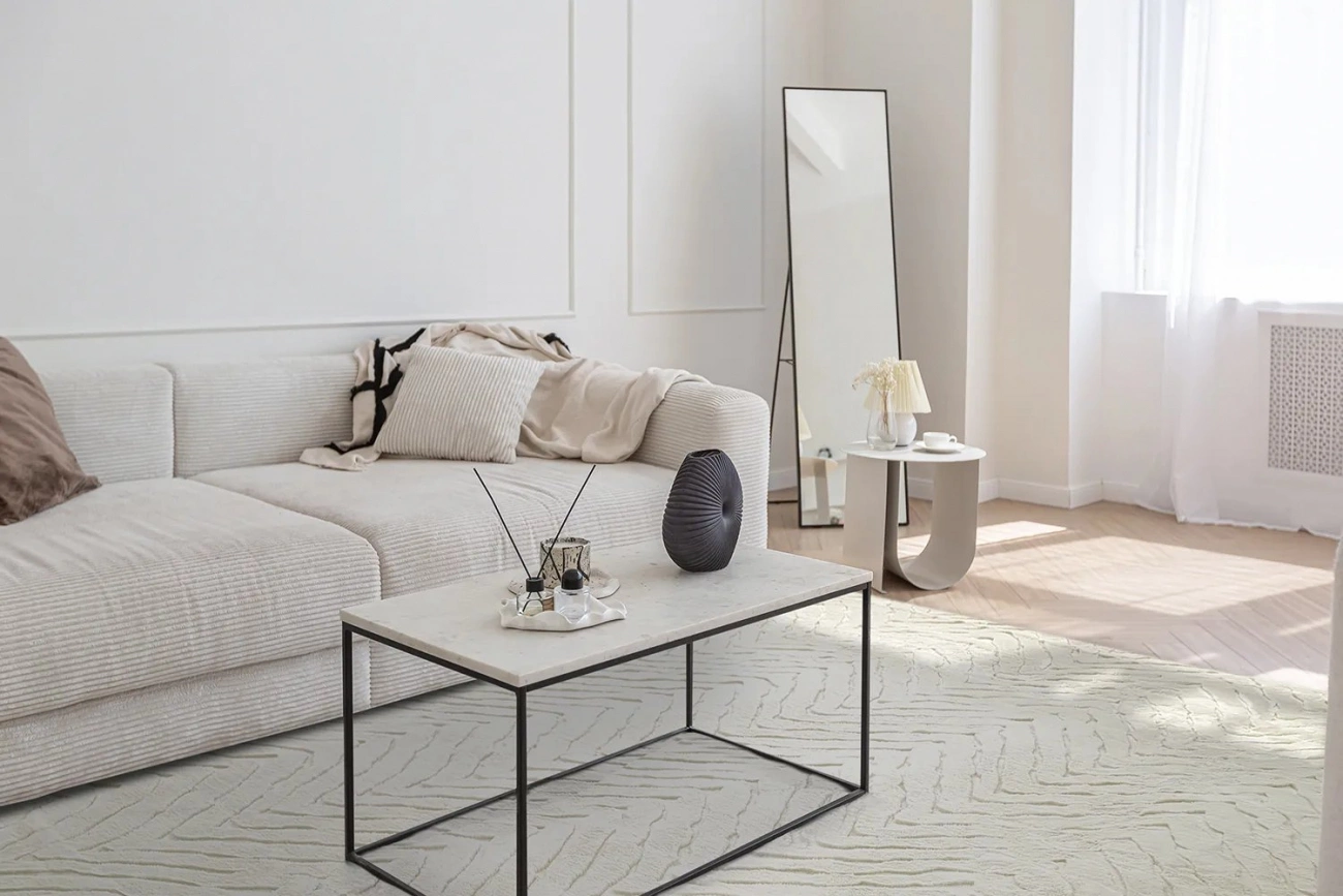 Tappeto a pelo lungo 'Wren' - Bianco