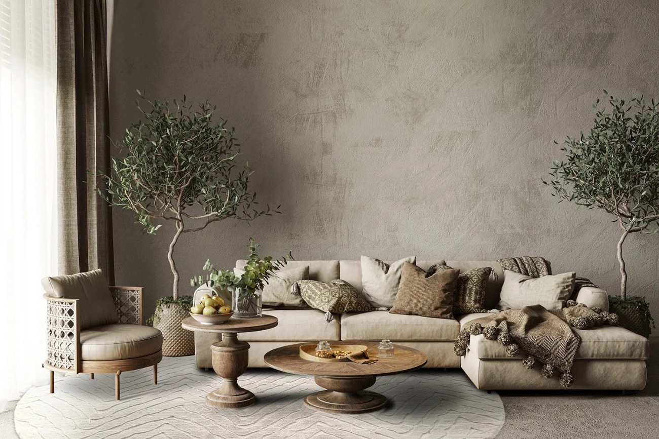 Tappeto rotondo 'Wren' - Bianco