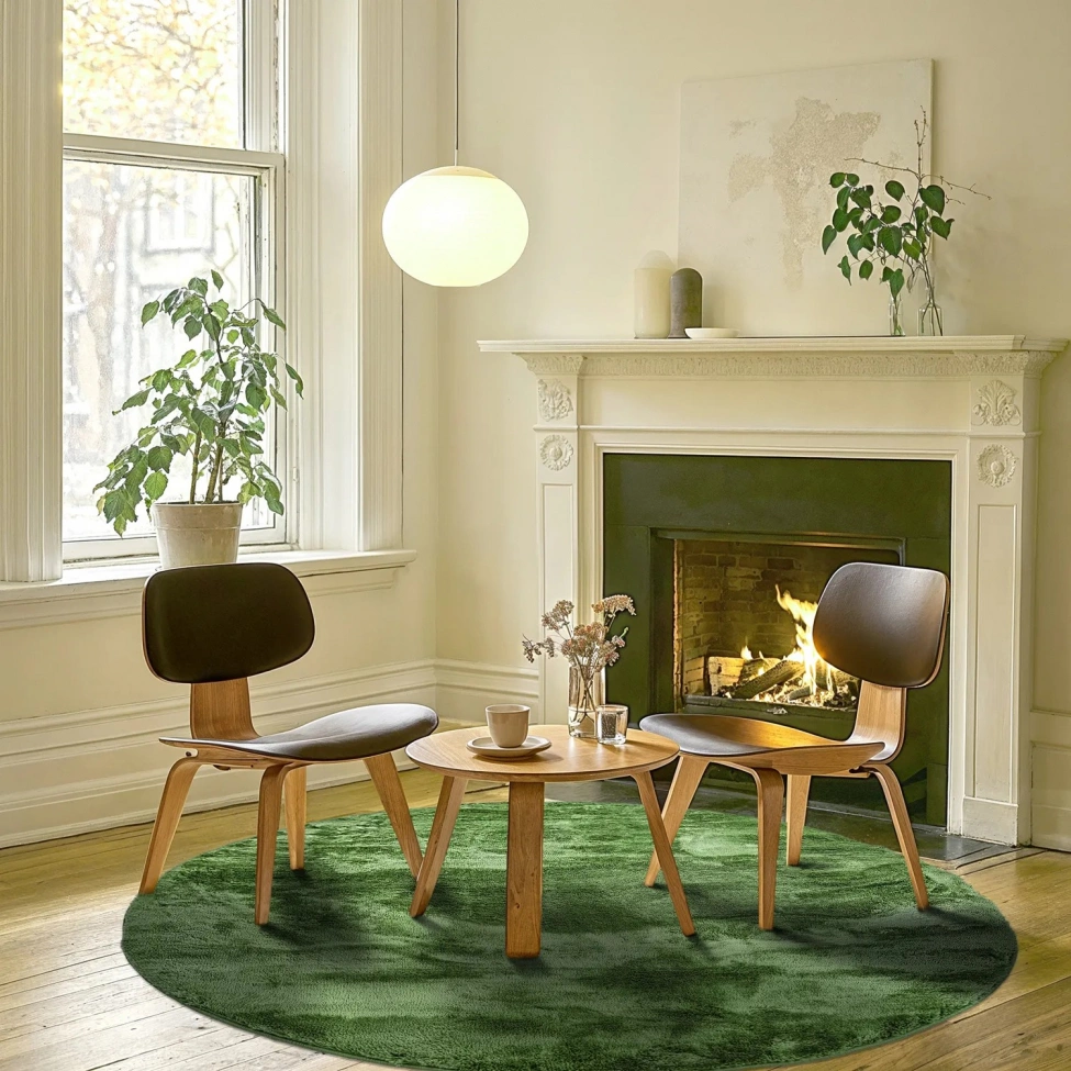 Tappeto rotondo 'Aranga Super Soft' - Oliva