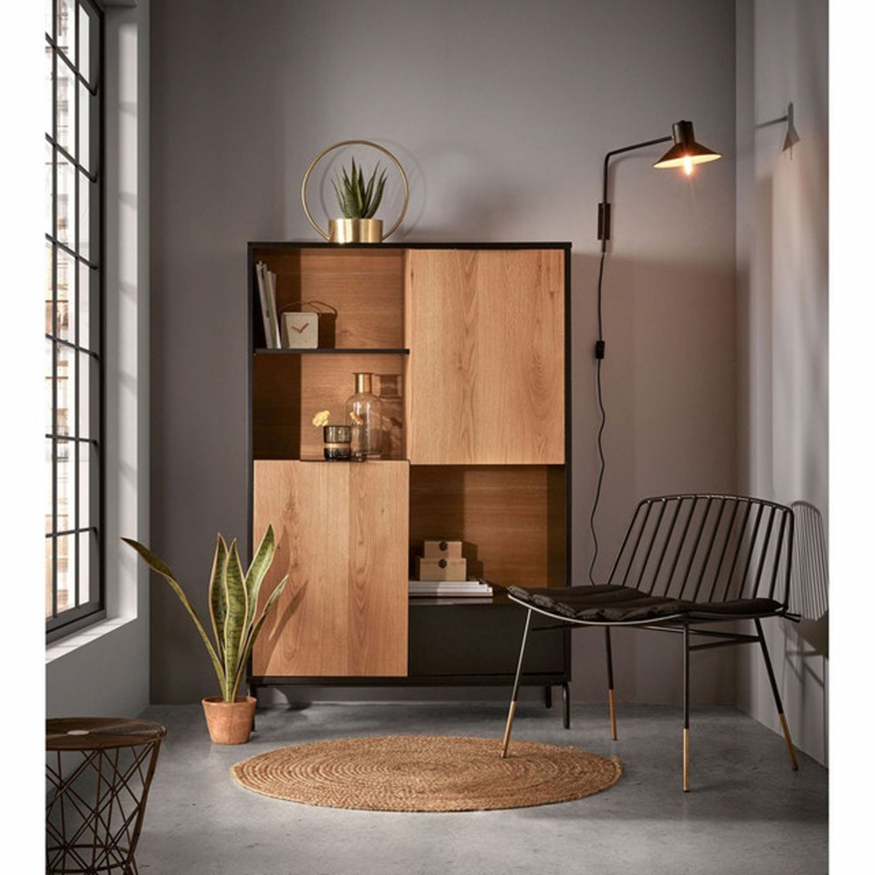 Armadio 'Koln' - Rovere/Nero