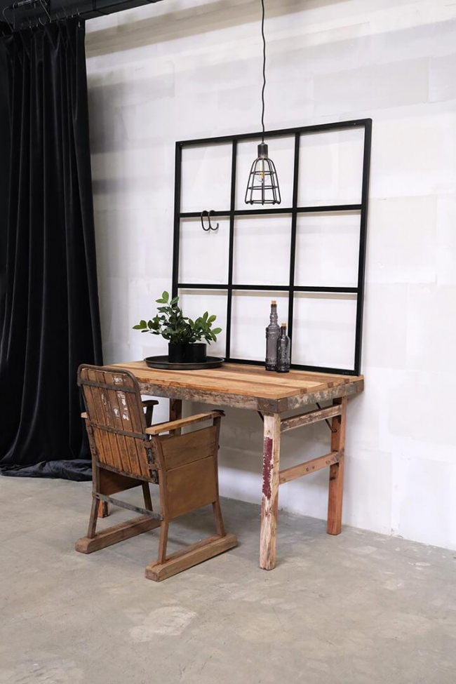 Parete industriale 'New York' S - Nero