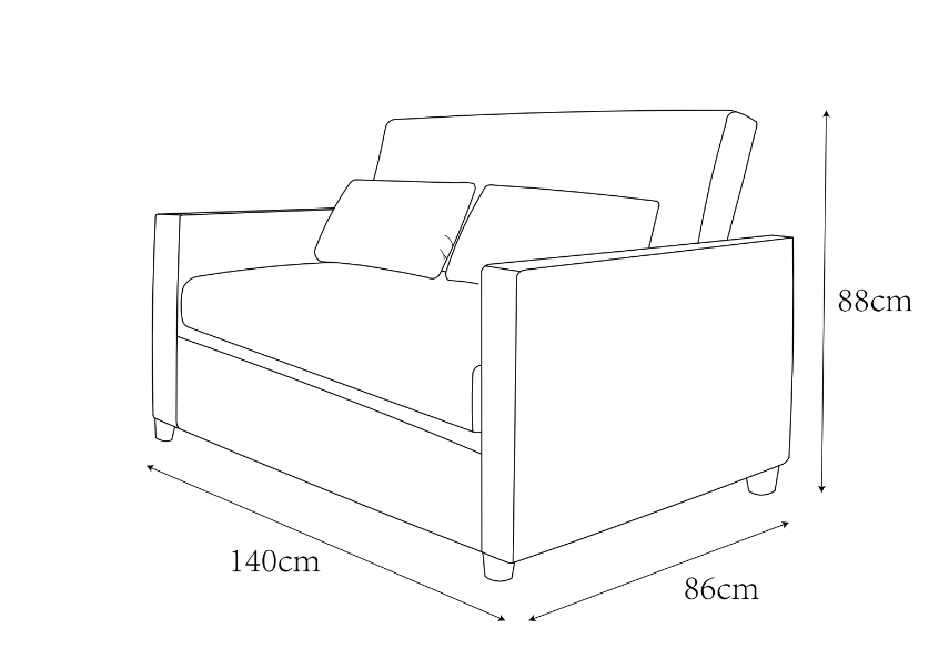 Poltrona letto 'San Francisco' - Bianco