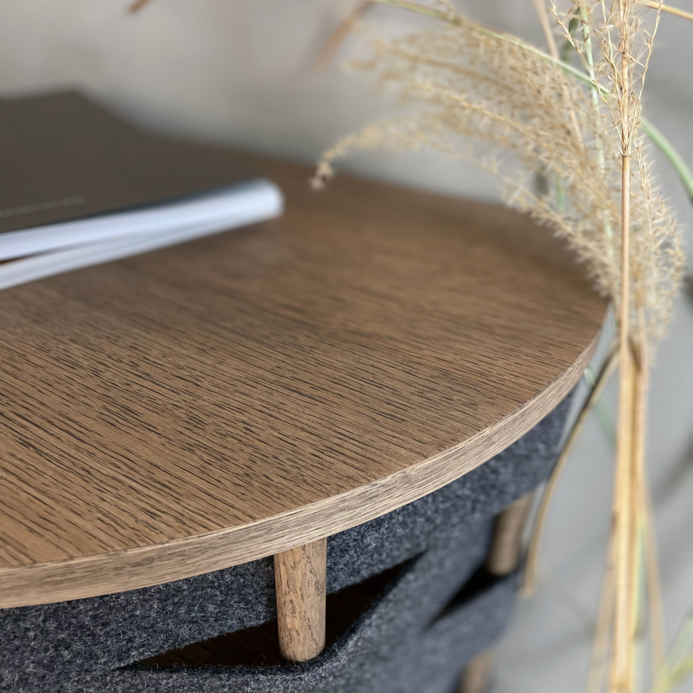 Comò 'Felt' 120cm - Naturale/Grigio scuro