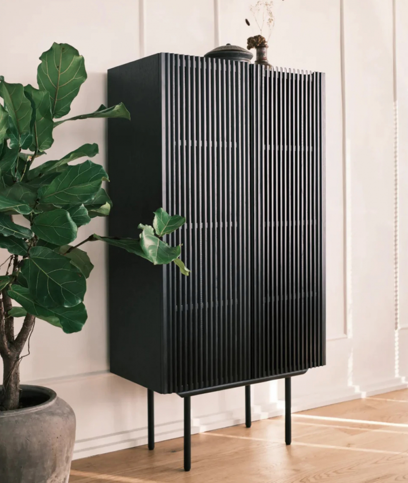 Panca alta 'Louvre' - Nera