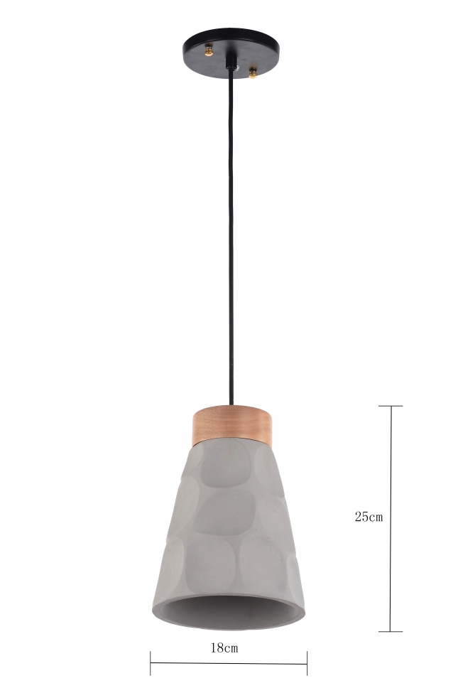 Lampadario 'Mark' - Legno/Cemento