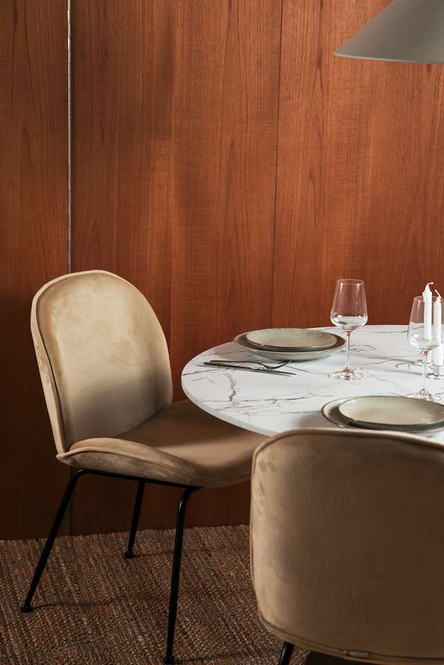 Sedia 'Lux' - Sabbia/Nero