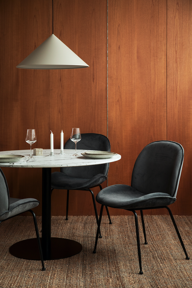 Sedia 'Lux' - Grigio/Nero