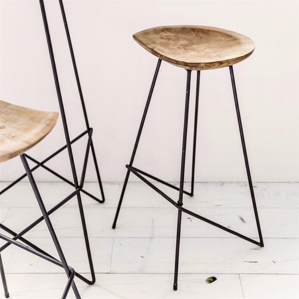 Sgabello 'Teak' 77cm - Naturale