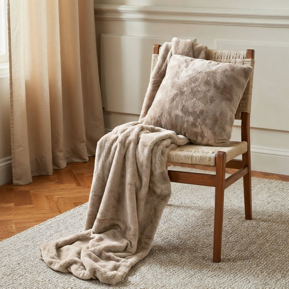 Coperta 'Aranga Super Soft Throw' 130x170cm - Marrone