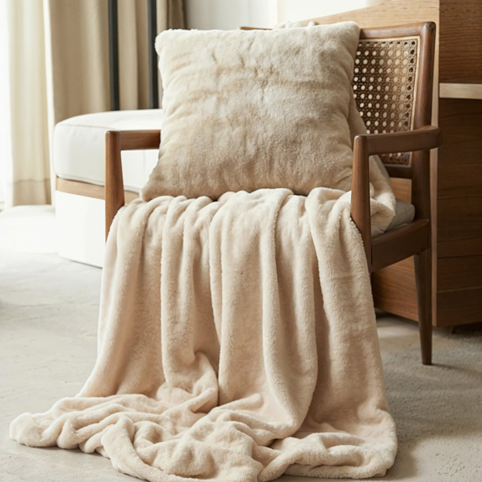 Fodera per cuscino 'Aranga Super Soft' 45x45cm - Beige