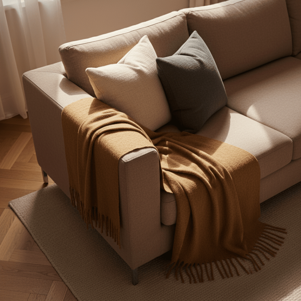 Plaid 'Samantha' 130x170cm - Marrone