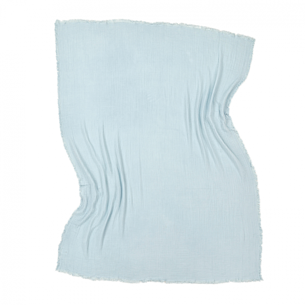 Coperta in mussola 'Dorena' 130x170cm - Blu