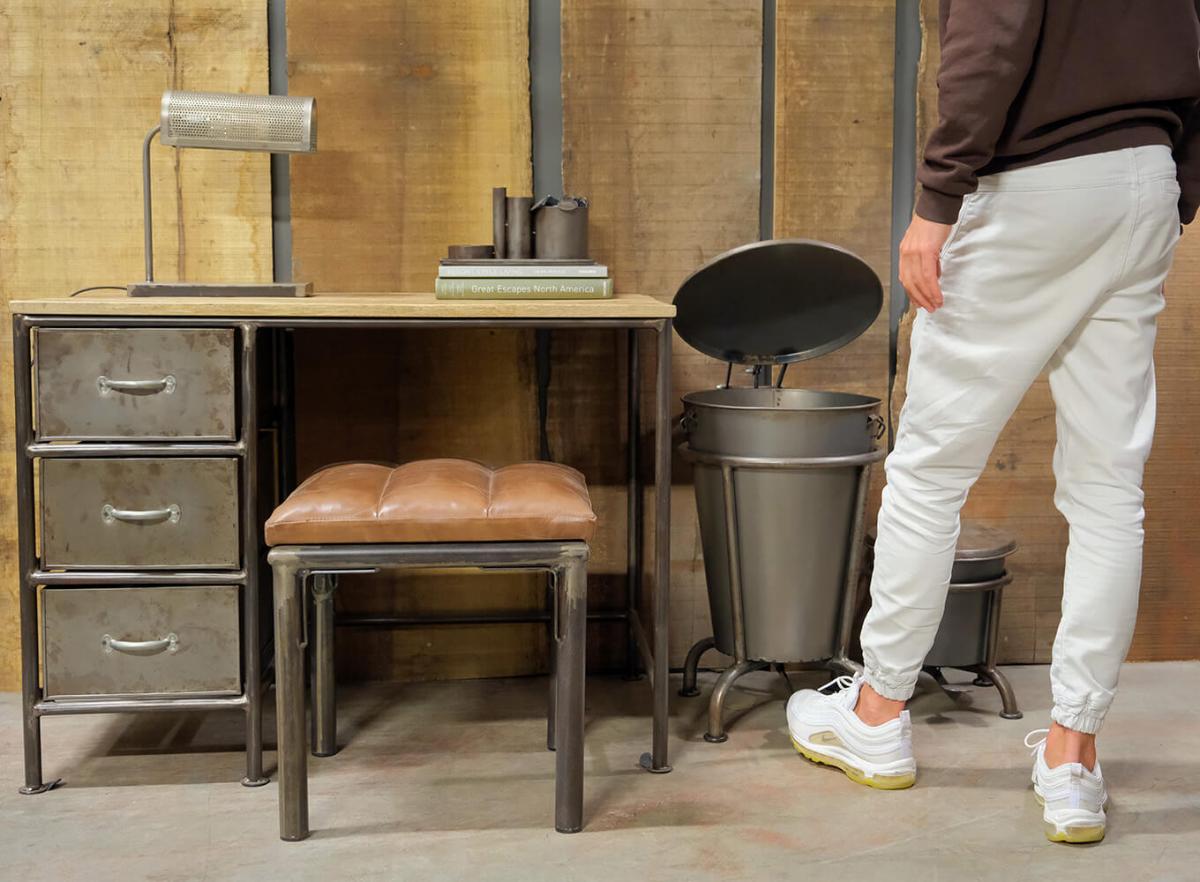 Scrivania Vintage 'Thomas' - Ferro/Legno