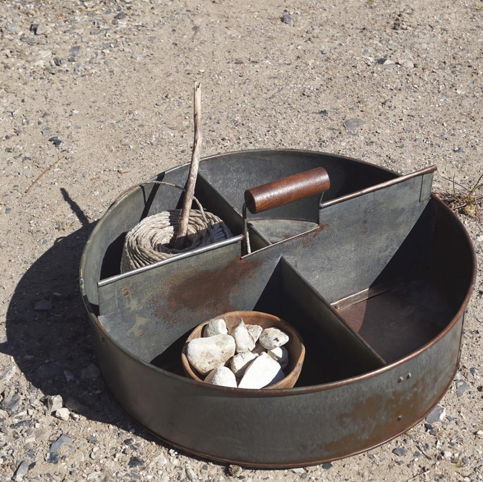 Scatola vintage con manico 'Agustin' - Ferro/Patina