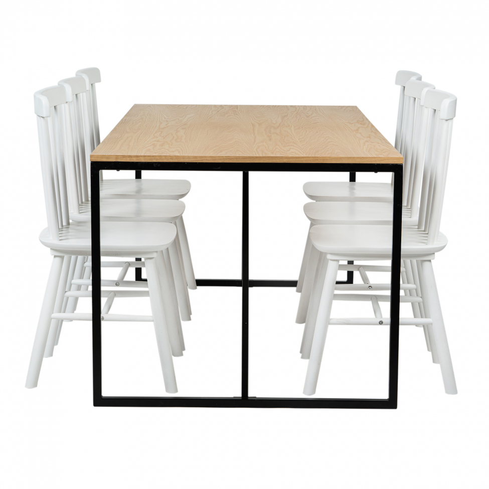 Gruppo pranzo 'Vega Elsa' - 1 Tavolo & 6 Sedie