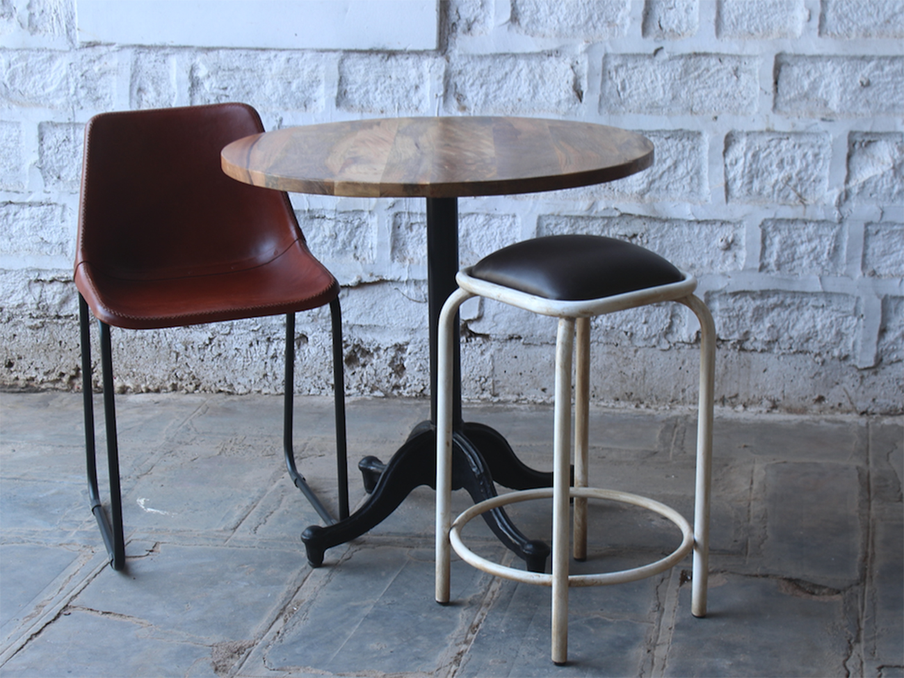 Palletto industriale Vintage - Marrone/Bianco