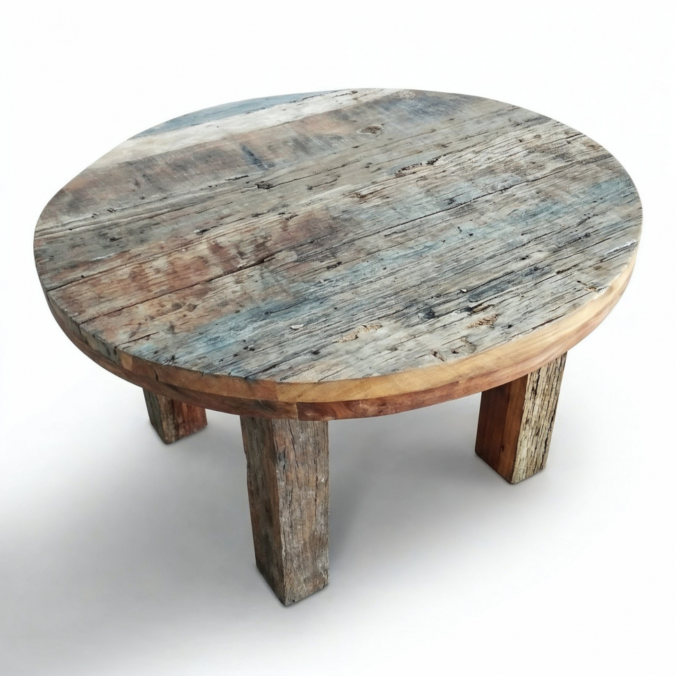 Tavolino rotondo 'Birka' 85x85cm - Vintage