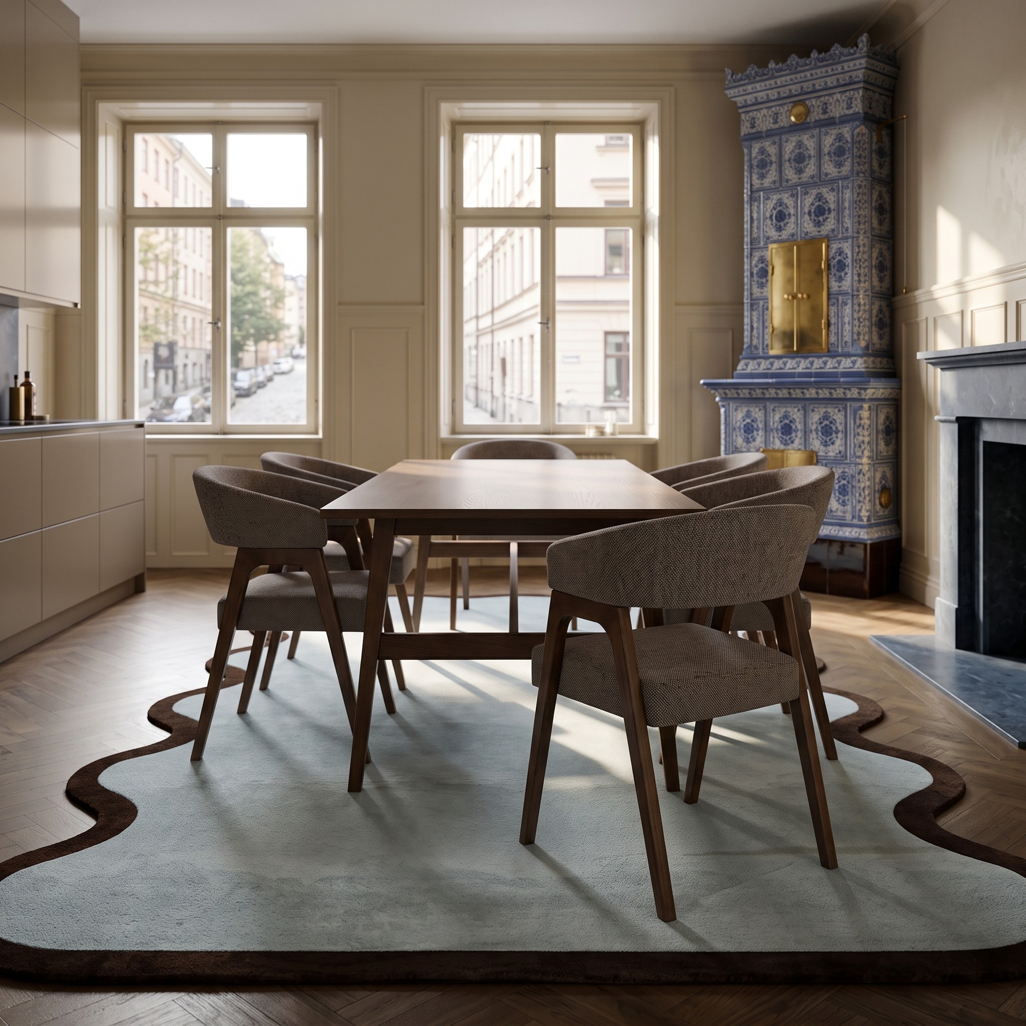 Sedia 'Alba' - Noce/Marrone