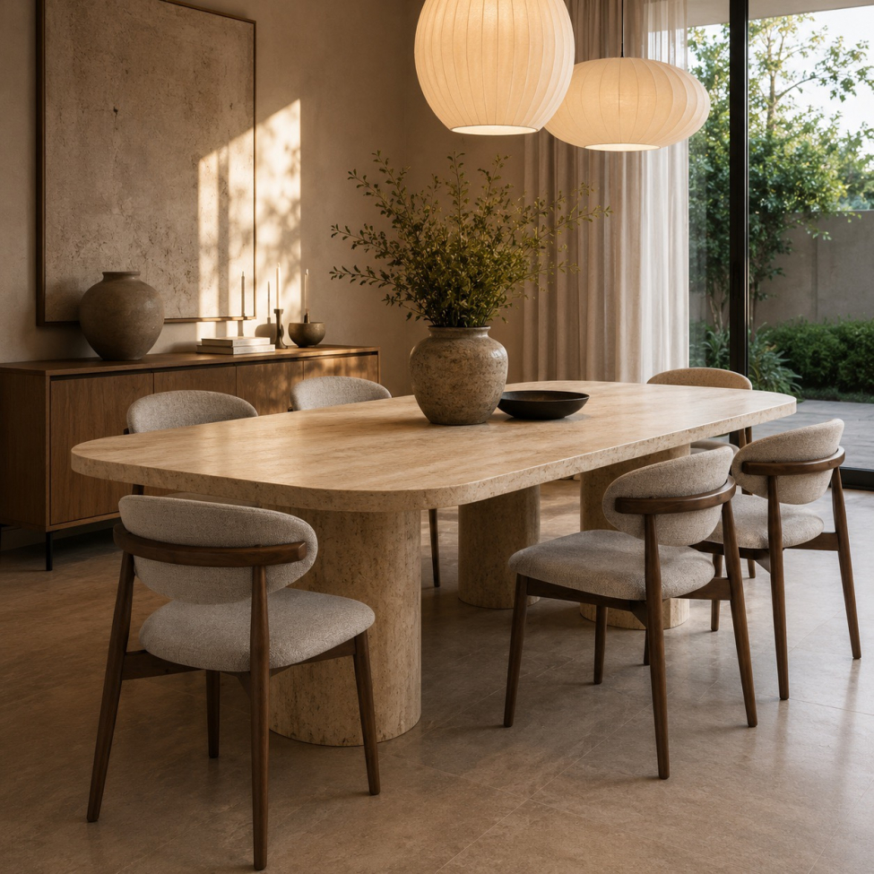 Sedia 'Milo' - Noce/Grigio