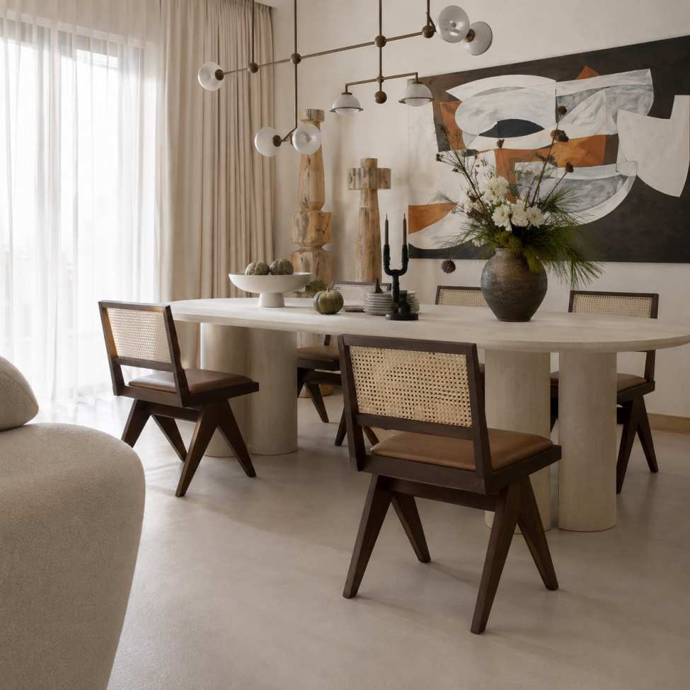 Sedia 'Jean' - Rovere marrone/Beige